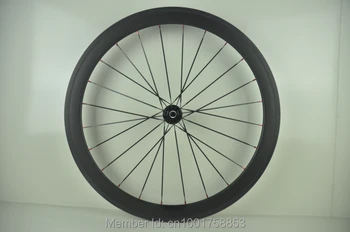 

1pcs New 700C 50mm clincher rim Road Fixed Gear bike T1000 3K UD 12K full carbon bicycle wheelset Free shipping