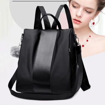 

Hot Selling Womens Oxford Cloth Travel Backpack Large Capacity Anti-theft Double Shoulder Bag -B5