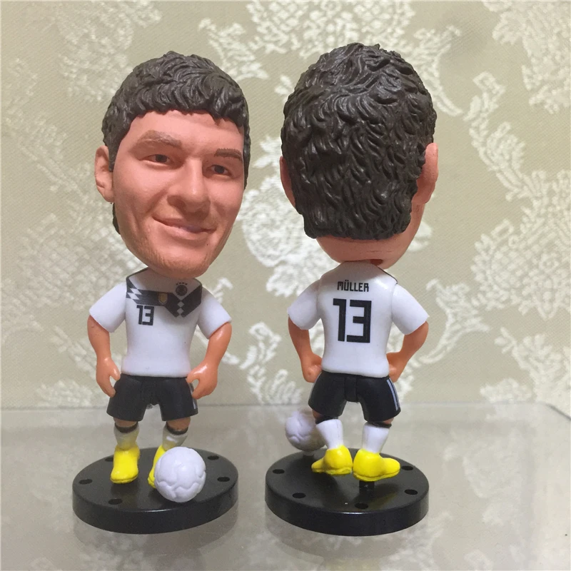 

Soccerwe 6.5 cm Height Soccer Cartoon Star Dolls Thomas Muller Figurines Joint Movable Bases 2018 Limited Edition