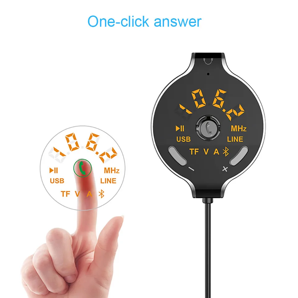 Bluetooth FM Transmitter Wireless Bluetooth FM Modulator Handsfree Car Kit 3.5mm Bluetooth Aux Car MP3 Player TF USB Car Charger (6)