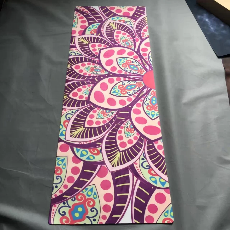 

Natural Rubber eco-friendly slip-resistant Hot Yoga best yoga mat Fitness rubber mat high quality with beautifual pattern