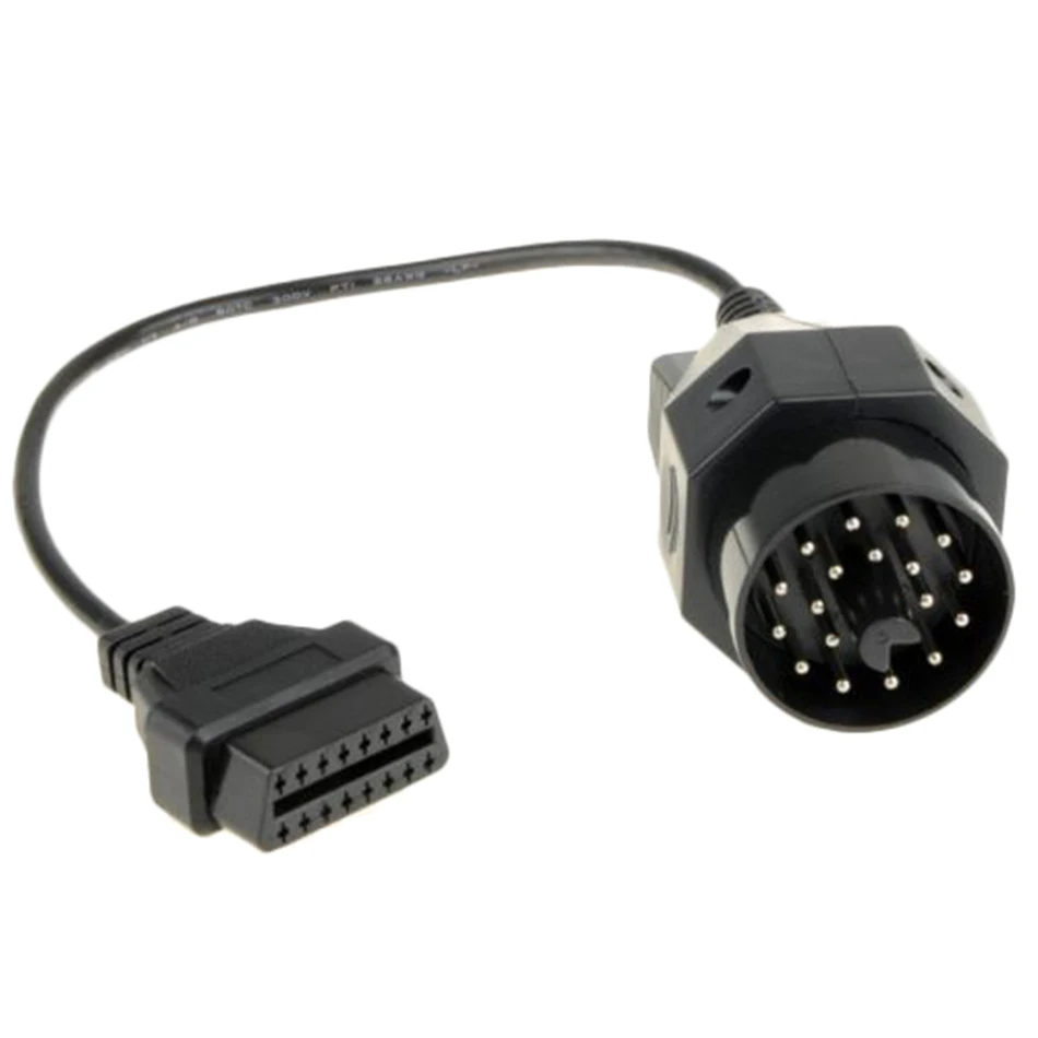 Адаптер OBD II 1 шт. 20 pin к OBD2 16 PIN гнездовой черный разъем e36 e39 X5 Z3 для BMW 20pin новейший|16