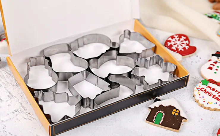 Формы из нержавеющей стали для торта DIY бутылочка для душа для детей нагрудник формочка для печенья торт Рождественская бутылка для торта кухонный инструмент Макаруны