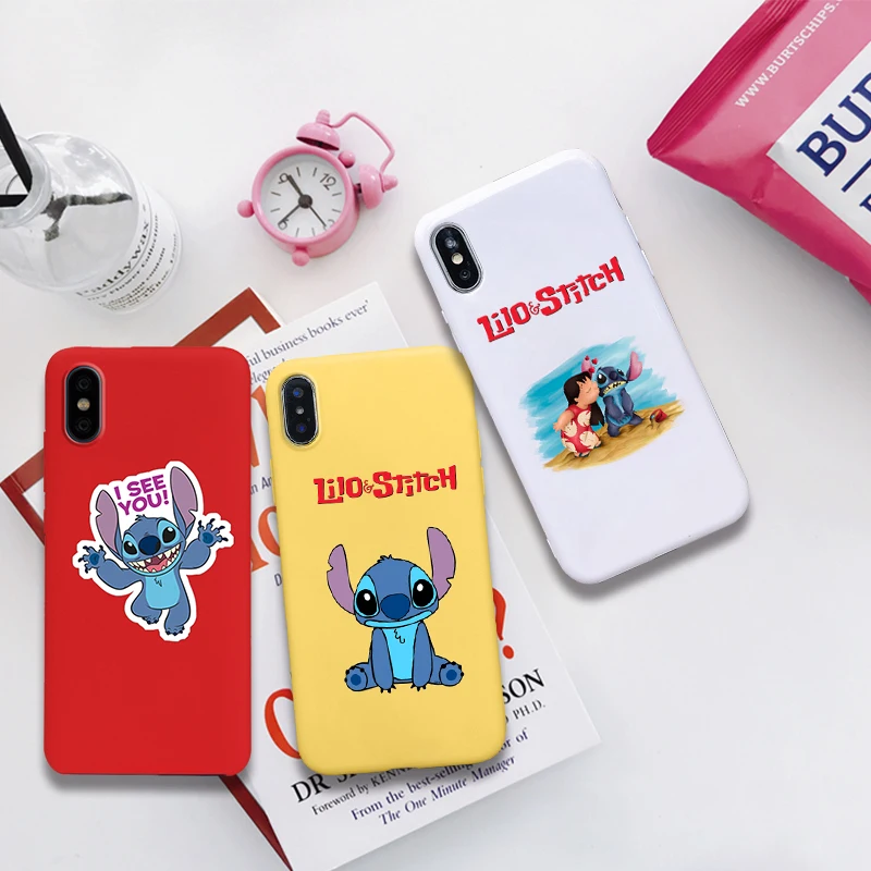 

lilo and stitch soft Silicone Candy Color cover phone case for iPhone 11 pro X XR XS MAX 6 7 8 plus 6s for Apple best Housing