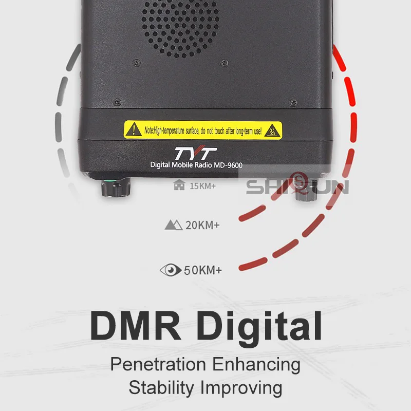 TYT MD-9600 Talkie “иди и болтай Walkie 50 км мобильное автомобильное DMR радио цифровой 136-174/400-480 МГц Dual Band радио приемопередатчик 3000CH 50/45/25 Вт DMR