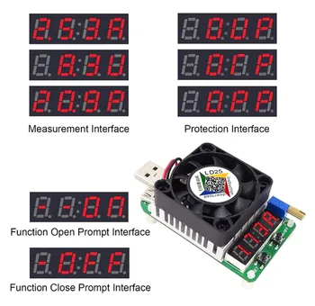

Electronic Load resistor USB Interface Discharge battery test LED display fan adjustable current voltage 25w