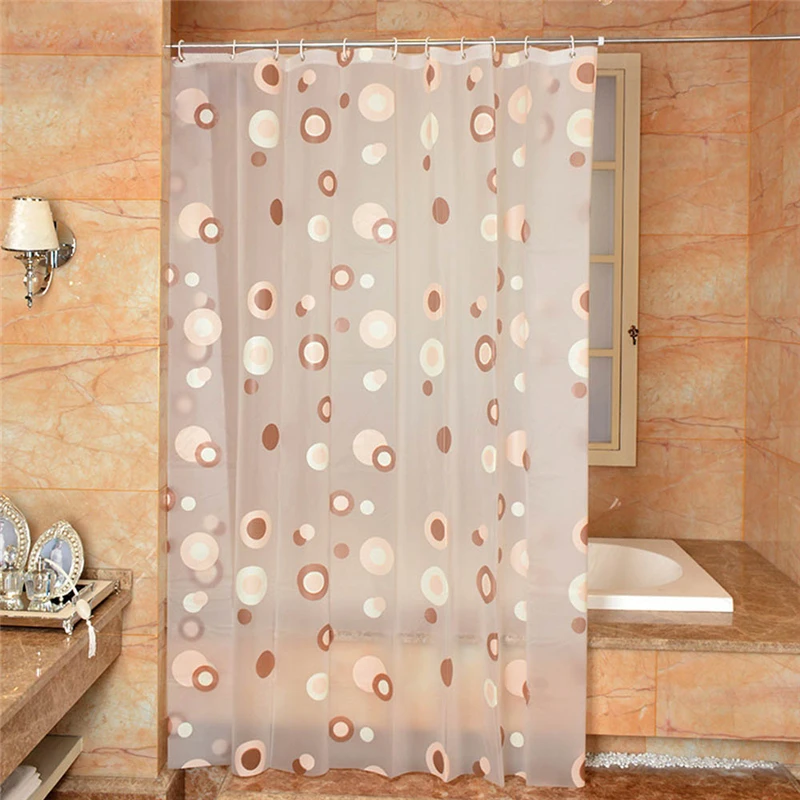 Plastic PEVA 3d Waterproof Shower Curtain Transparent White Clear Bathroom Curtain Luxury Bath