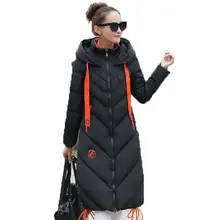 Fashion Ladies Coats Army Green 2017 Winter Coat Women Parka Long Thick Warm Cotton Jacket hooded