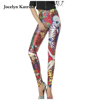 

Women Yoga Pants Skull Halloween 3D Print Running Leggings Tights High Waist Gym Fitness Leggings Sports Pants Plus Size