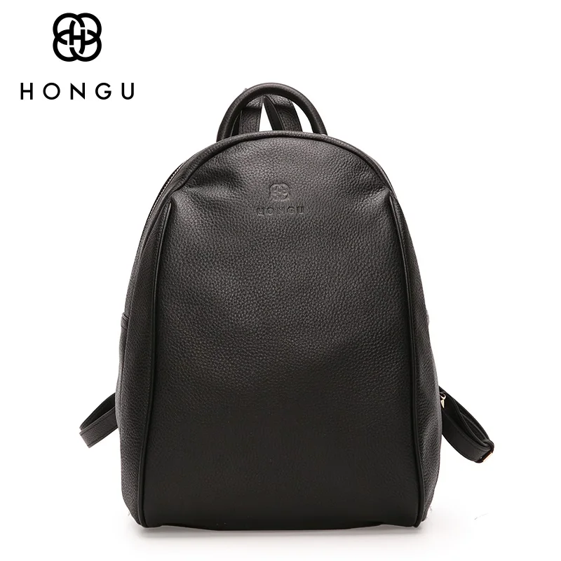 

HONGU Backpack Natural Soft Real Leather Backpacks Genuine First Layer Cow Leather Top Layer Cowhide Women Backpack School Bags