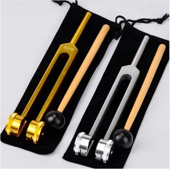 

128Hz Frequency Neural tuning mining ear Tuners testing fork aluminum test Equipment Mallet Striking Hammer gold free shipping