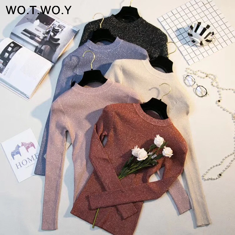 Shiny Lurex Pullovers Women