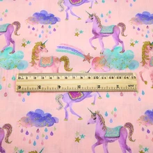 Давид аксессуары 50*145 см сердце Хэллоуин полиэстер хлопок ткань для ткани Дети Домашний текстиль для шитья куклы, c2848