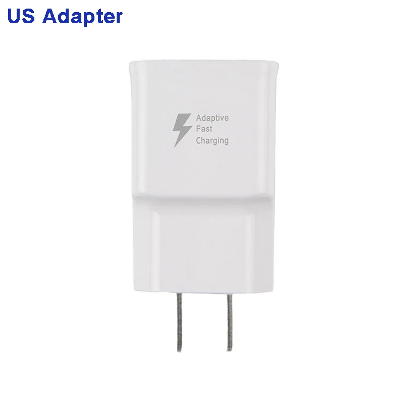 US Standard Adapter Samsung!! Быстрая Зарядное устройство для samsung GALAXY S7 S6 S6edge+ Note5 A3 A5 A7 A9 J3 J7 C7 C5 C9 S5 S4 A7100 C7000 Note4 G930 935 - Цвет: US Standard Adapter