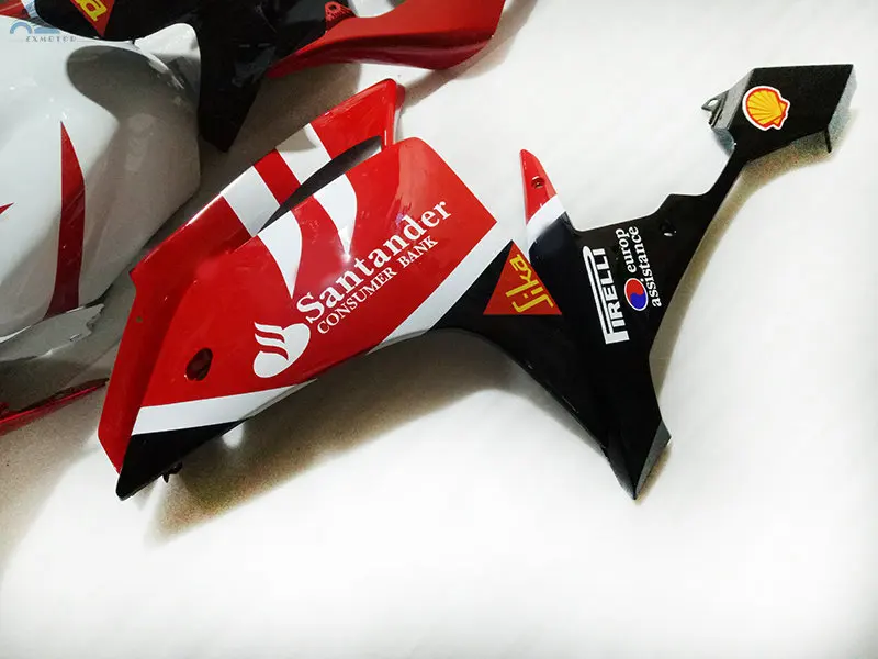 Обновите свой Комплект обтекателя впрыска, пригодный для YAMAHA 2007 2008 YZFR1 YZF R1 07 08 красный белый комплекты обтекателей мотоциклов YB05