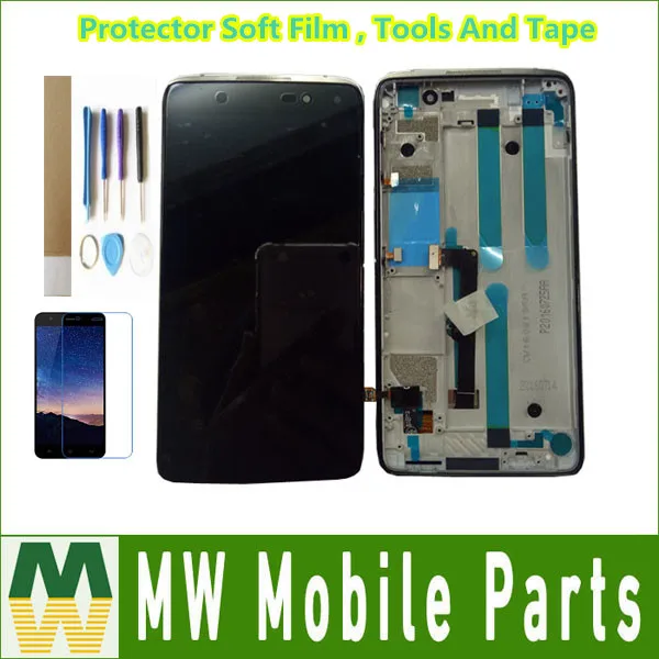 

With/Without Frame For Alcatel One Touch Idol 4 6055 OT6055 6055H LCD Screen display Touch Screen Assembly Black Color Kit