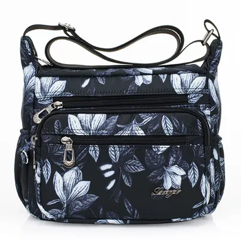 

Summer New Women Bag Shoulder Bags Waterproof Nylon Crossbody Small Women Ladies Messenger Bags Bolso Flowers Printing Handbag