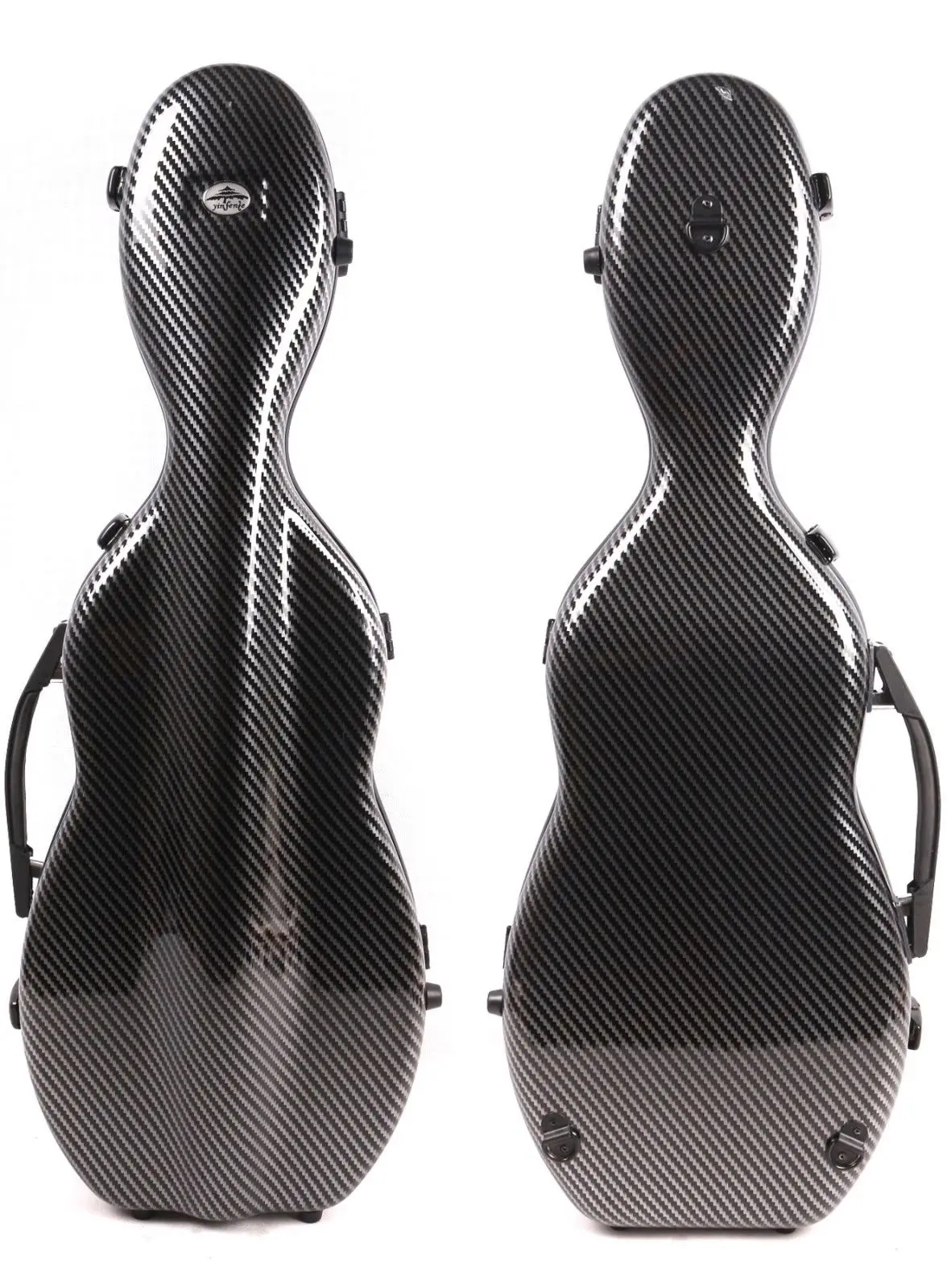 

4/4 Composite Carbon Fiber Violin Case Bow Holder Hygrometer Back strap 2.1kg