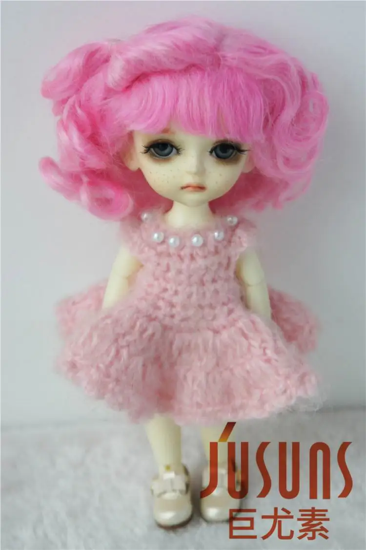 JD242 1/8 1/12 парик для куклы мохеровый милый ребенок курчавый BJD мохеровые парики Размер 4-5 дюймов 5-6 дюймов аксессуары для кукол