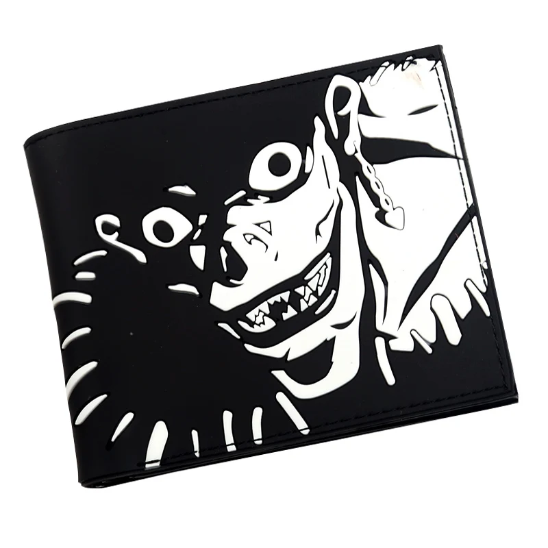 Death Note череп логотип черный Bi-Fold Wallet для Косплэй Аниме Манга кошелек деньги держатель - Цвет: DN-01