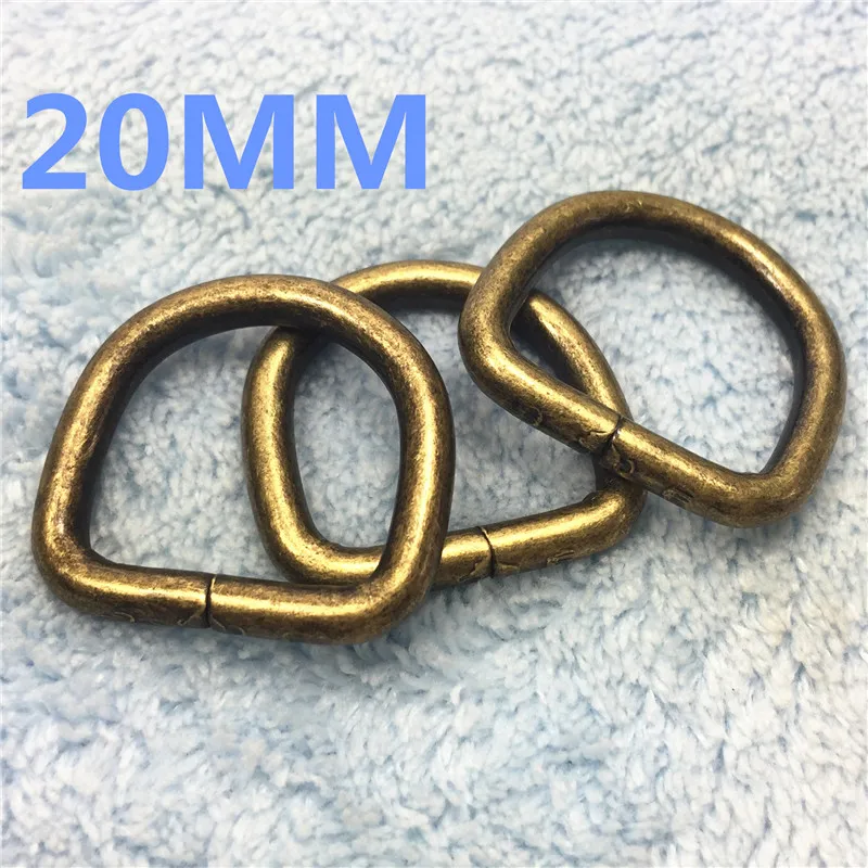 20MM antique bronze Non-Welded Dee Rings Unwelded D-Rings Webbing Strapping Sewing D Shaped Clasp Accessories