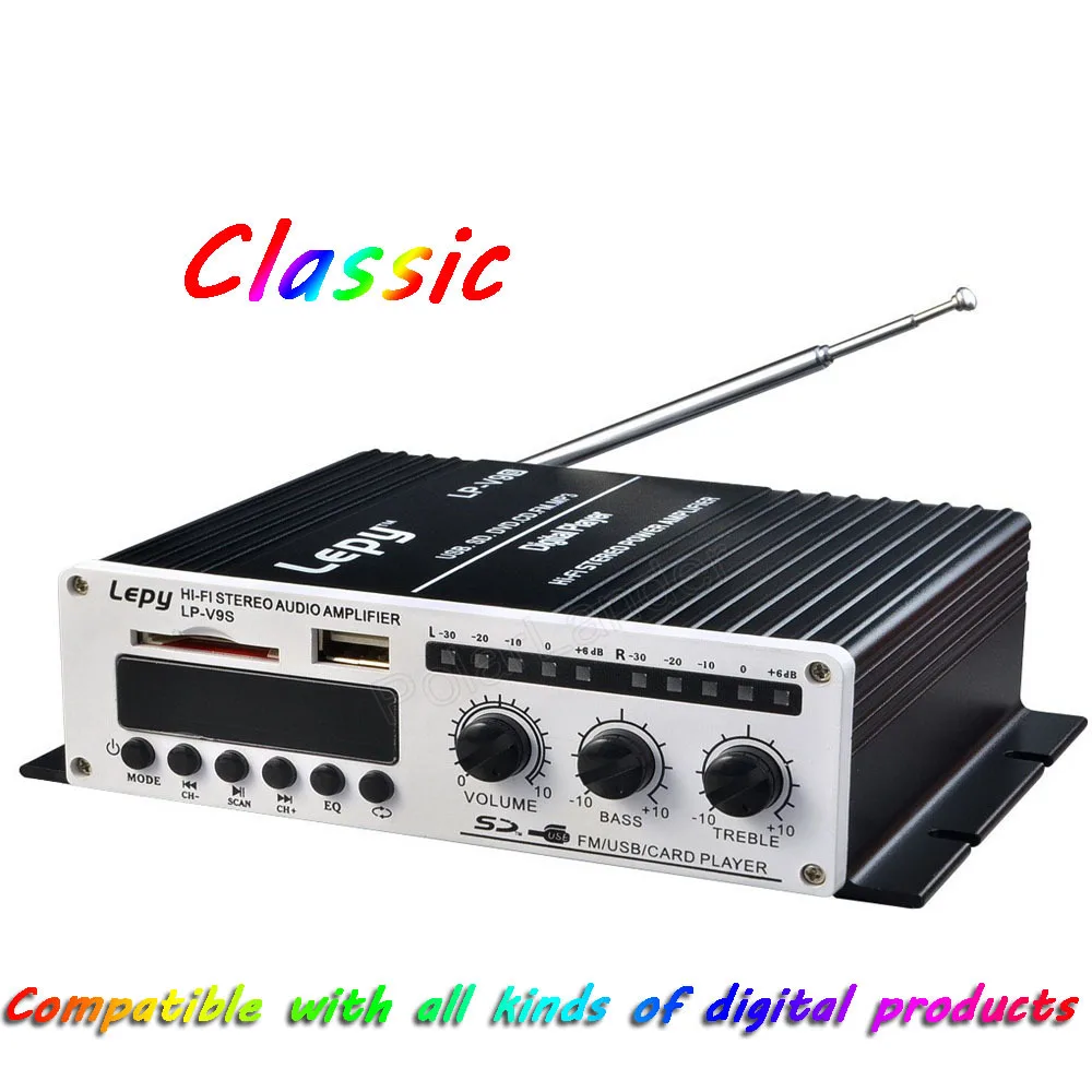 LP-V9S Hi-Fi мини цифровой Мотоцикл Авто Стерео усилитель мощности Светодиодный