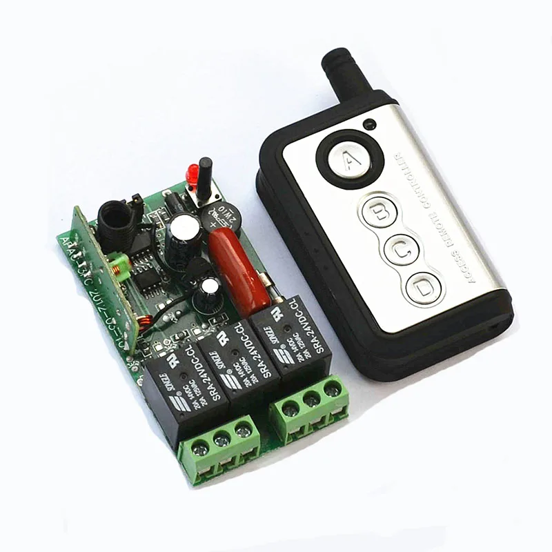 

Remote Control Switch AC 110V-220V 2CH Relay RF 3CH 3 CH Receiver 3CH Transmitter Learning 315 / 433 MHz