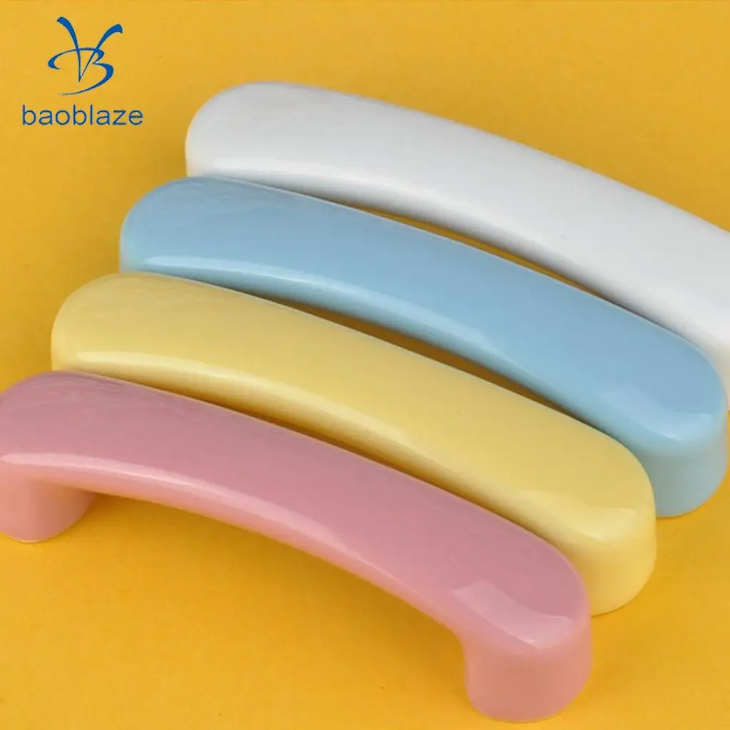 Modern Minimalist Cartoon Pastoral Door Handle Ceramic Drawer