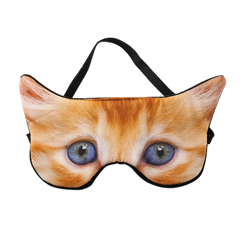 

3D Cat Dog Tiger Fox Sleeping Mask Cute Eyes Mask Eyeshade Eye Cover For Travel Relax Aid Blindfold Shades Children Party Masks