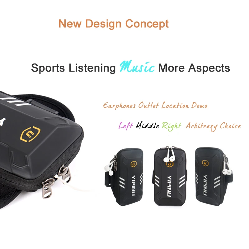 Yipinu Waterproof Small Fitness Running Bag Wallet Jogging Phone Holder Purse Armband Gym Arm Bag Sports Accessories 4-6 Inch