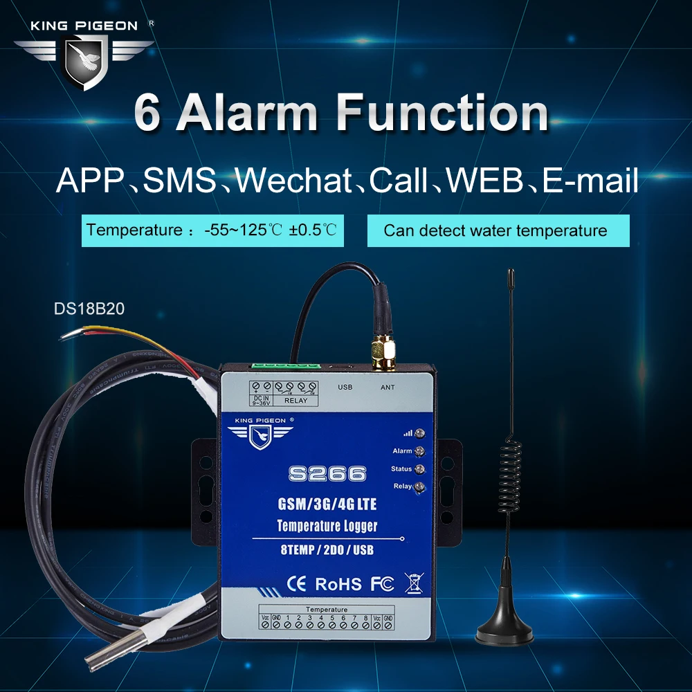 4G/3G/GSM Temperature Monitoring Unit for remote monitoring onsite temperature with phone APP S266 4G/3G/GSM Temperature Monitoring Unit for remote monitoring onsite temperature with phone APP S266