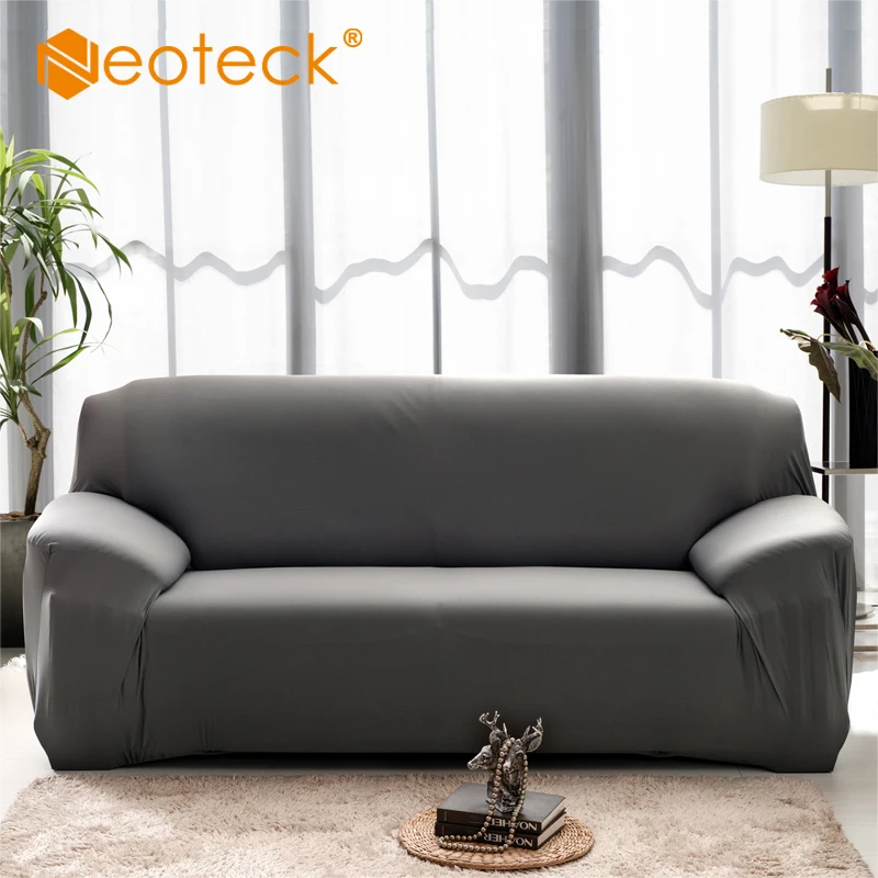 

Neoteck Flexible Solid Sofa Cover Funiture Covers Removable Stretch Couch Sofa Lounge Cover Recliner 3 Seater Dining Chair Cover