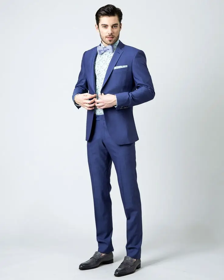 Vente Chaude à Bas Prix Costume Homme Mariage Bleu Roi