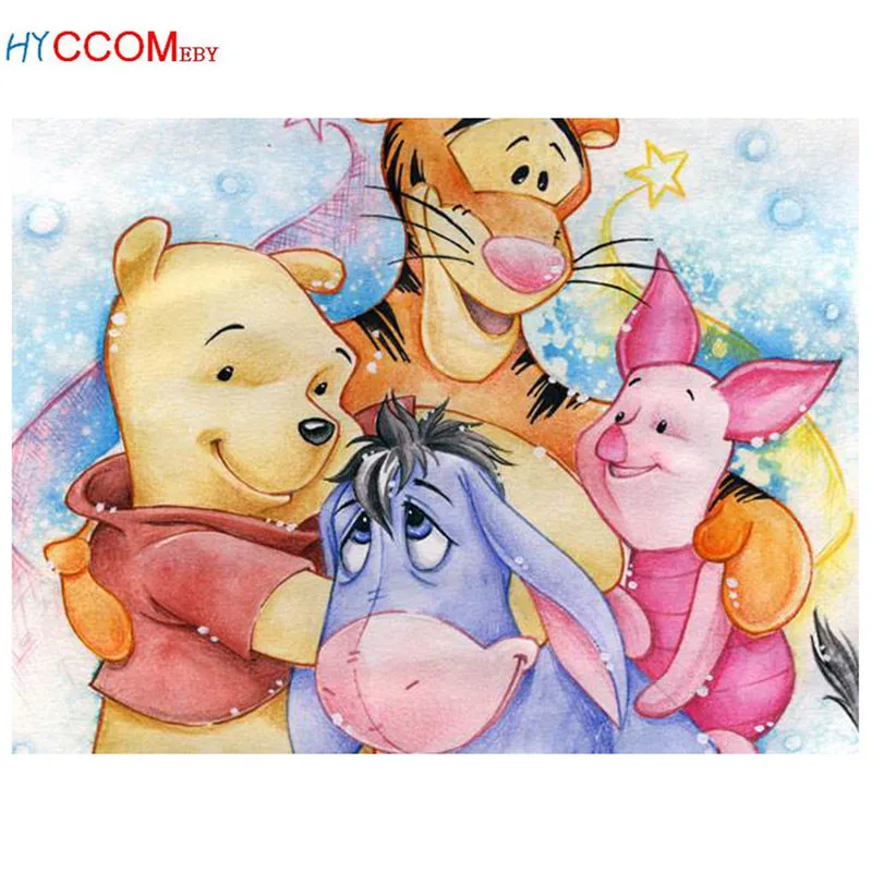 

5D diy Diamond Mosaic Diamond Painting Winnie Pooh and Friends Cross Stitch Kit Diamond Embroidery Square Drill Home Decoration