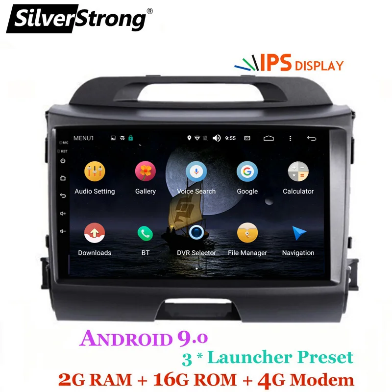 Cheap SilverStrong Android9.0 IPS Car Android Radio For KIA SPORTAGE 3 2009-2015 Navi SportageR GPS with Option DSP DAB TPMS DVR 3