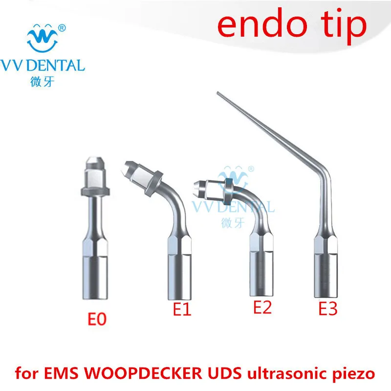 

New 4Pcs/lot Ultrasonic Dental Scaler Tips E0,E1,E2,E3 Compatible With EMS/ WOODPECKER Teeth Whitening Dental Equipment