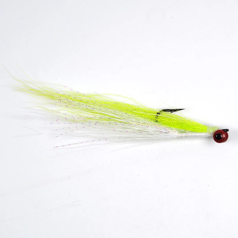 6 шт #4 приманка со свинцовым Clouser Minnow bucktail морской рыбалки Fly Deceiver мух