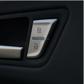 

Car Styling Door Lock Buttons Decoration Frame Cover Chrome ABS Stickers Trim 4pcs For Audi A4 B8 2009-16 Interior Accessories