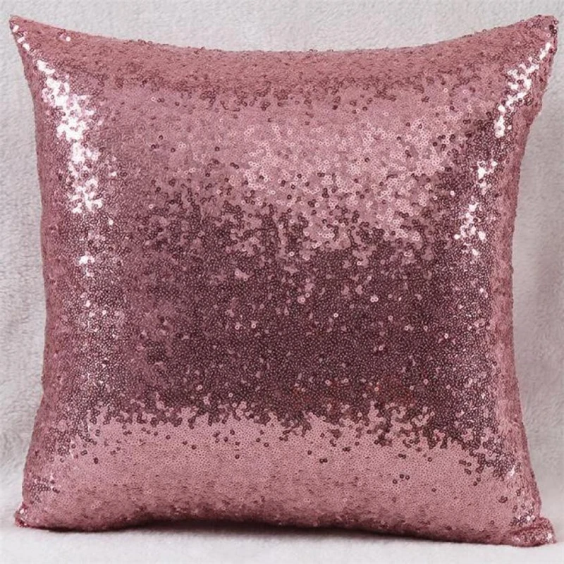 Solid Color Glitter Sequins Throw Pillow Case Cafe Home Decor Cushion Covers 16