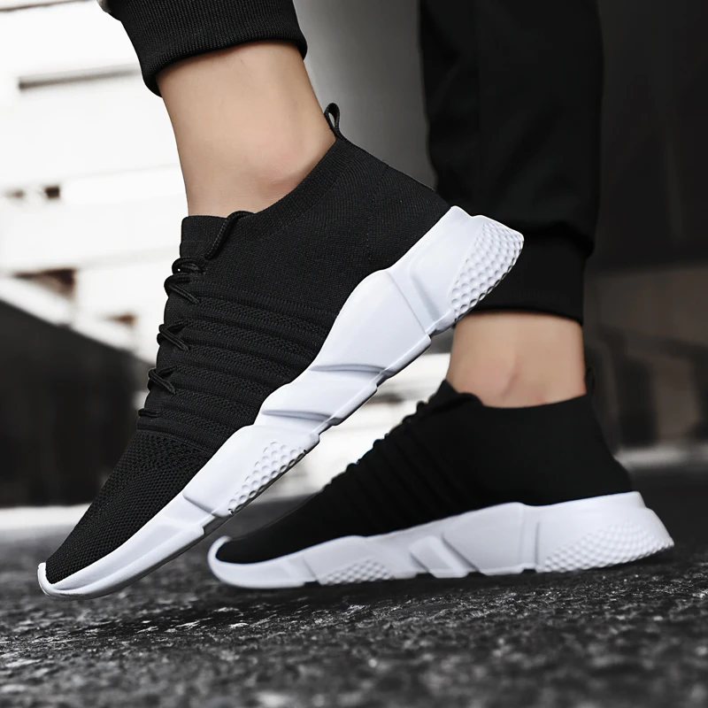 

Luxury Men's Fashion Casual Shoes Black Breathable Light Trainers Sneakers Male Footwear Krasovki Chaussures Homme Plus Size 48