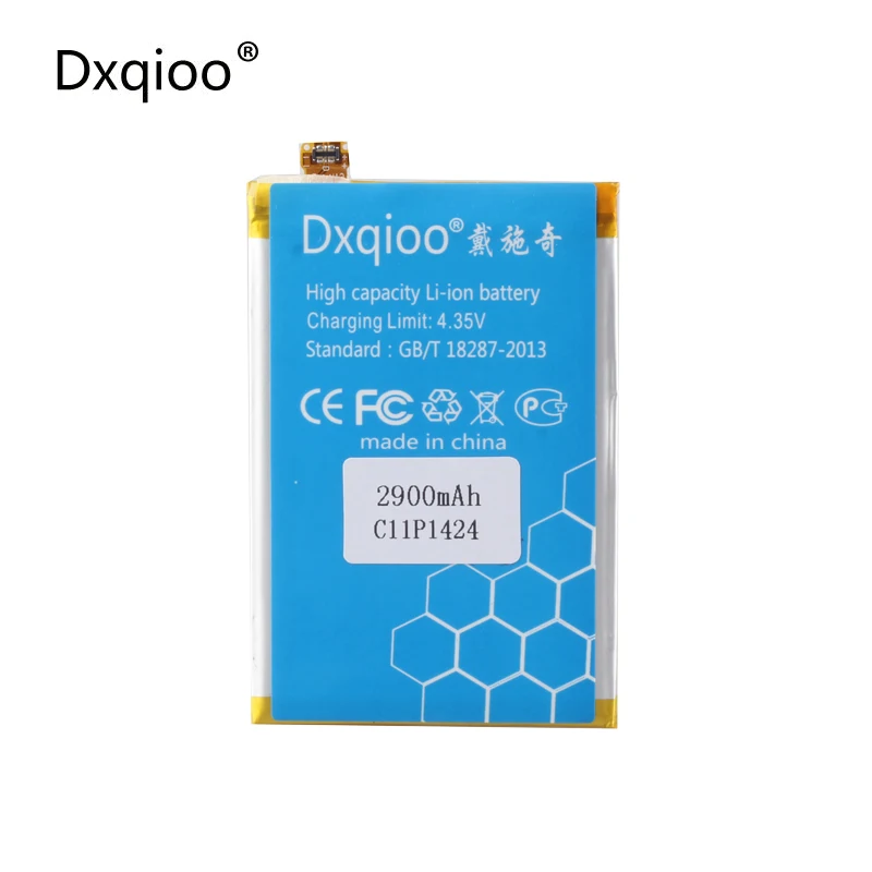 Батарея dxqioo подходит для ASUS Zenfone 2 5 дюймов Z00AD Z00ADA ZE551ML ZE550ML Z008D C11P1424 2900mah
