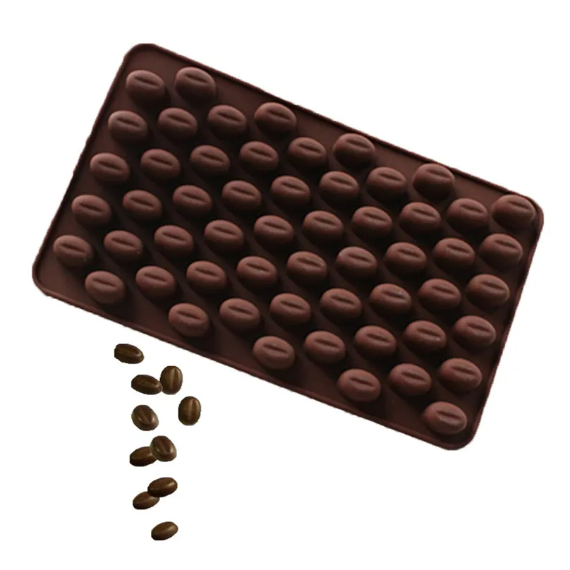 Coffee Bean DIY Chocolate Mold Candy Mold Pastry Cake Mould Wax Melt Kids Toy Silicone Bakeware Chocolate Molds Cake Decor #3D25 (3)