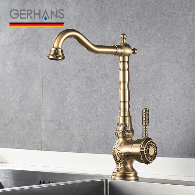 Gerhans Adoking All Br Kitchen Faucet Luxury Vintage Retro Water Gerhans Adoking All Br Kitchen Faucet Luxury Vintage Retro Water Mixer Antique Tap Bronze