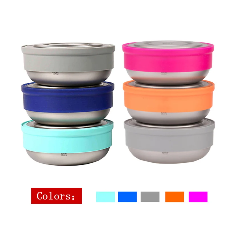 Keith 3 unids/set camping al aire libre Titanium Cajas de almuerzo ultraligero de titanio con tapa ti5378