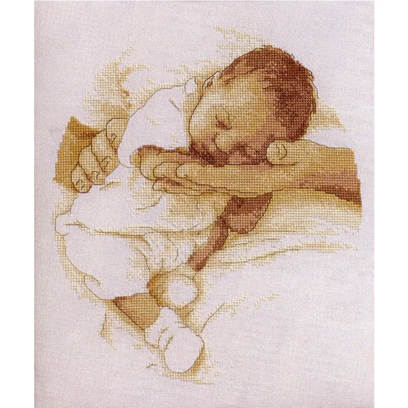 5D DIY diamond Painting Baby on the palm of your hand cube drill Cross