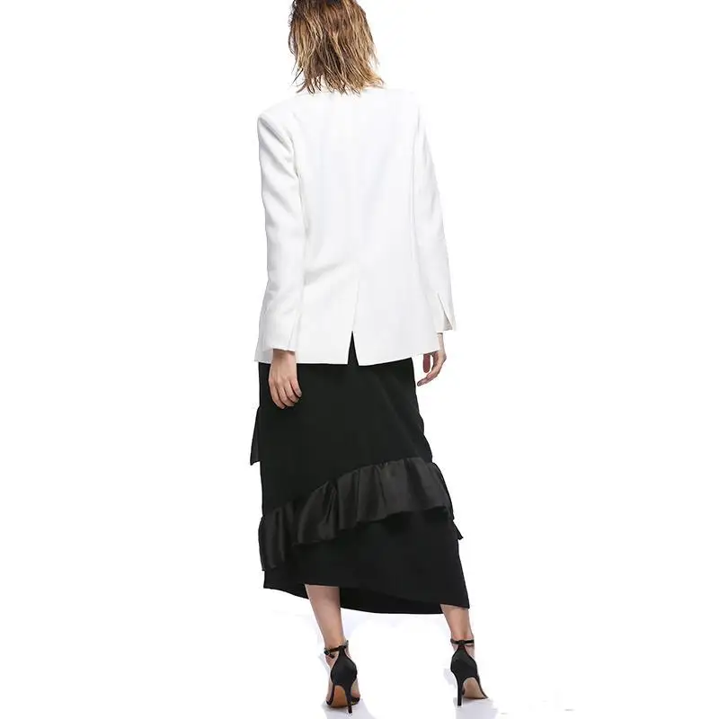 GetSpring уникальный женский белый блейзер куртки верхняя одежда деловые