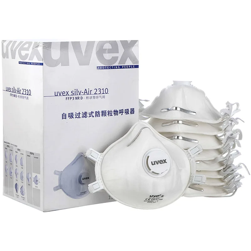 

Uvex 2310 Dust Mask Anti-fog PM2.5 Particulate Respirator FFP3 Level Protective Mask Dustproof Industrial Working Safety Masks