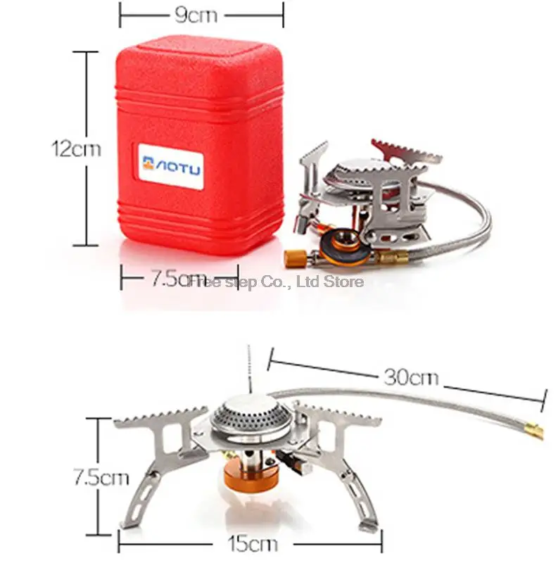0.28 Г Кемпинг Газовая Плита Портативный Электронный Плита Складной Газовая Плита с Коробкой Сплит Печи Оборудование для газовых горелок 3500 Вт Aotu