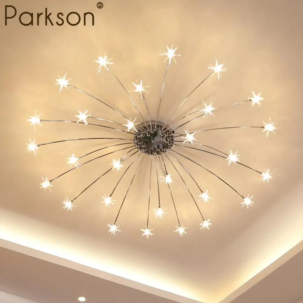 

European Ceiling lights Living Room lamparas de techo Crystal Led Ceiling Lamp Contracted Sweet Star Bedroom Lighting Indoor