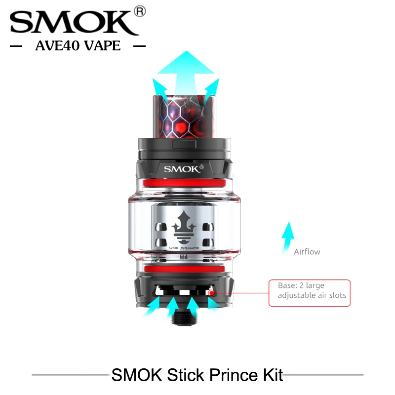 Ceny SMOK vape Stick Prince Kit elektroniczna szisza 3000mah bateria z 8ml Tfv12 Prince Tank Stick długopisy pełny parownik wyjściowy